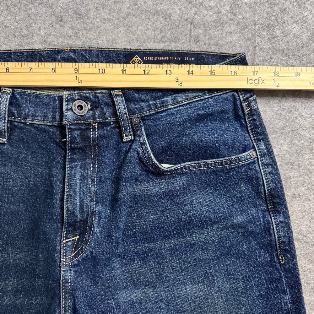 ROARK Jeans‎ Mens 33x32 Blue Standard Slim Fit HWY 133 Denim Straight Leg - Picture 6 of 14
